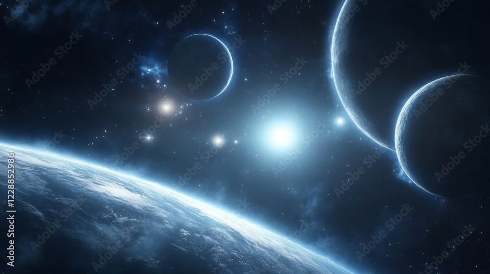 Fototapeta premium One of phases of development of a civilization in the next galaxy