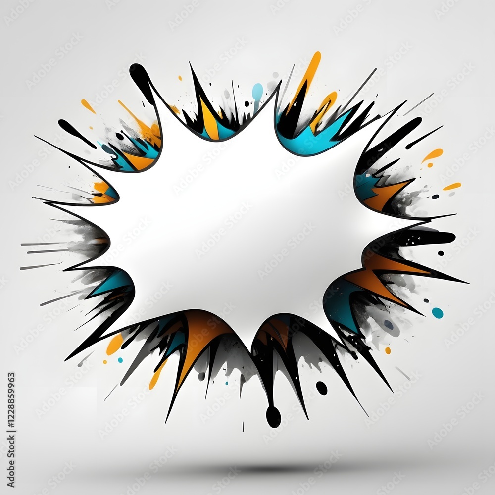 Obraz premium Dynamic color explosion abstract art graphic design digital environment vibrant viewpoint creative concept
