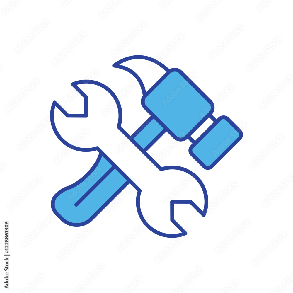 Tool icon isolated on a white background. Vector illustration.