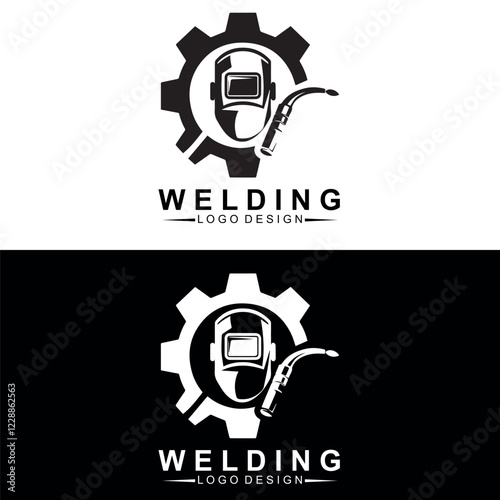 welding logo vector illustration, welding tool logo Welding service logo design, Welding company logo illustration vector design template