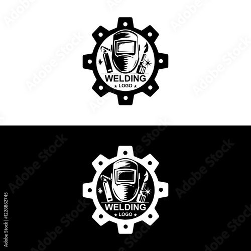 welding logo vector illustration, welding tool logo Welding service logo design, Welding company logo illustration vector design template