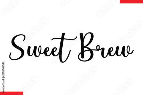Sweet Brew Saying typographic Coffee Text
