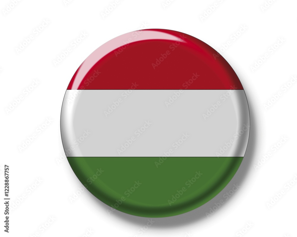 Button, flag of Hungary Button, flag of Hungary