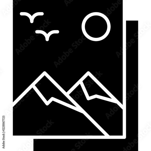 Picture icon single vector illustration