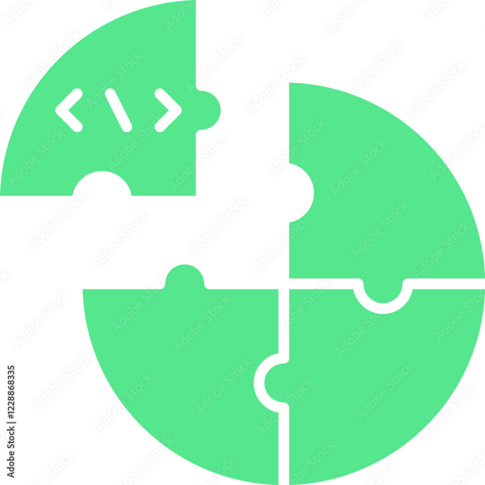 Piece of Code icon single vector illustration Piece of Code icon single vector illustration