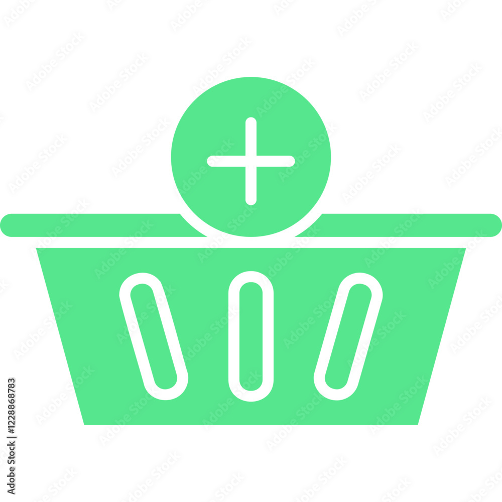 Obraz premium Add to Basket icon single vector illustration