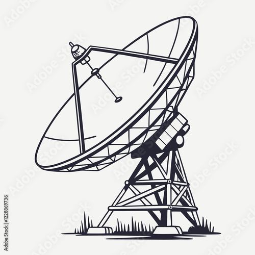 satellite dish antenna vector