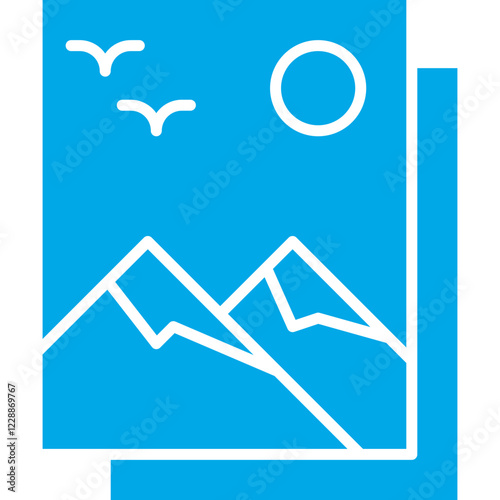 Picture icon single vector illustration