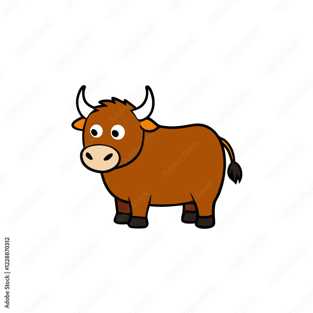 vector illustration of cartoon bull vector illustration of cartoon bull