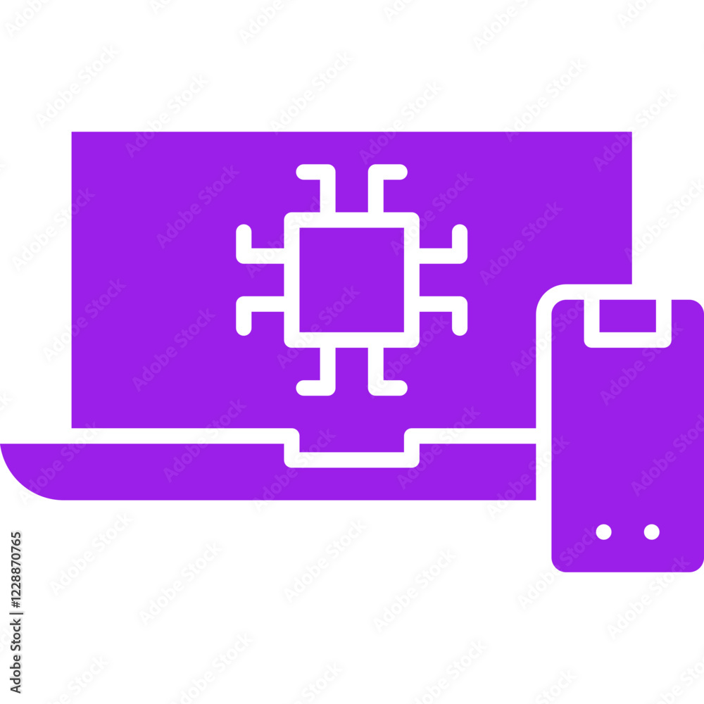 Devices icon single vector illustration
