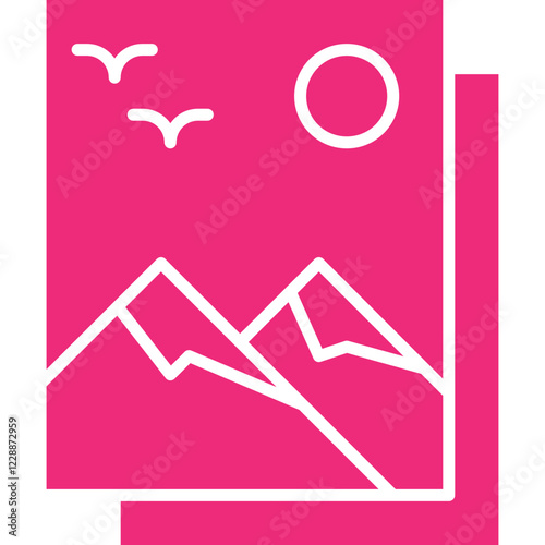 Picture icon single vector illustration