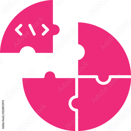 Piece of Code icon single vector illustration