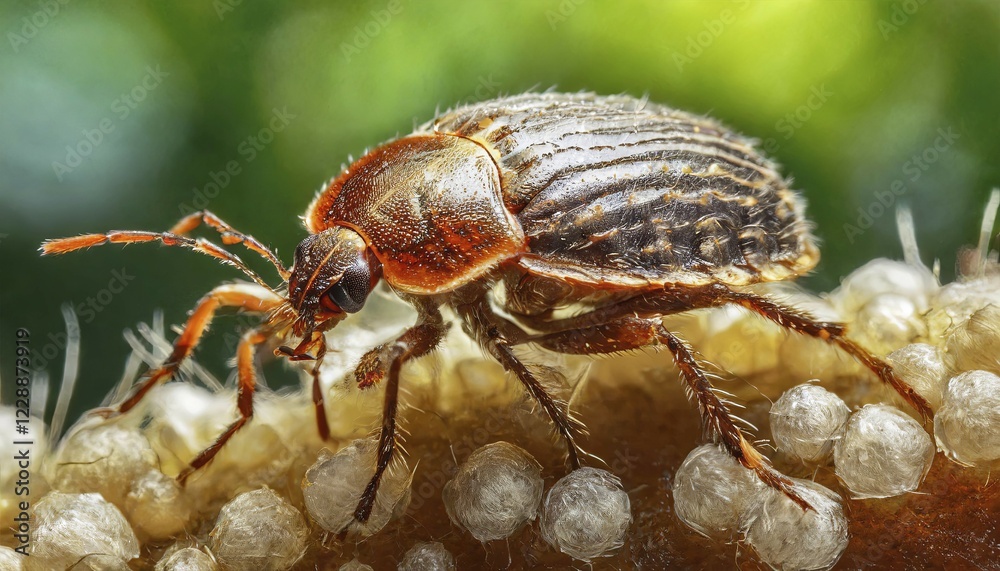 Fototapeta premium Animals, symbol, close-up of a bed bug, house bug, Cimex lectularis, AI-generated, AI generated