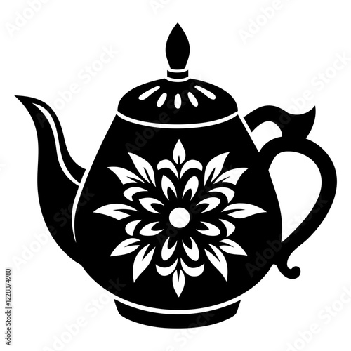 Teapot silhouette vector design
