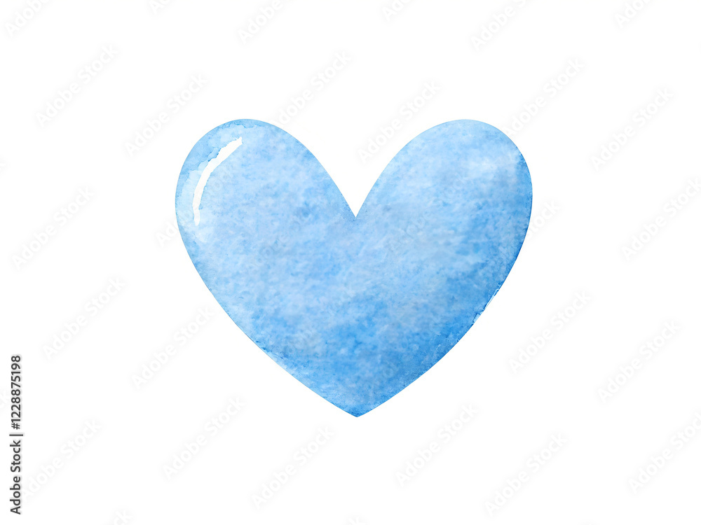 Fototapeta premium Soft blue watercolor on white background