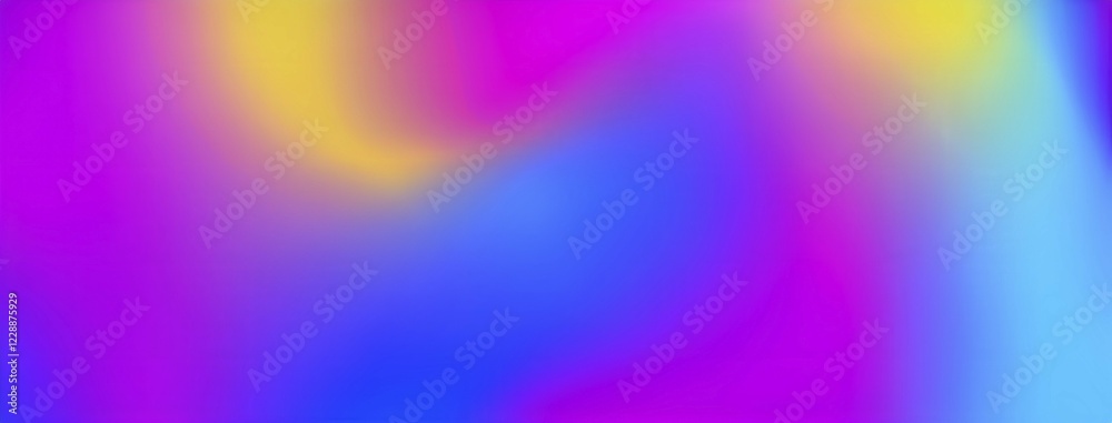 Abstract gradient blur with shades of magenta, blue and yellow, creating a smooth and calming atmosphere, AI generated
