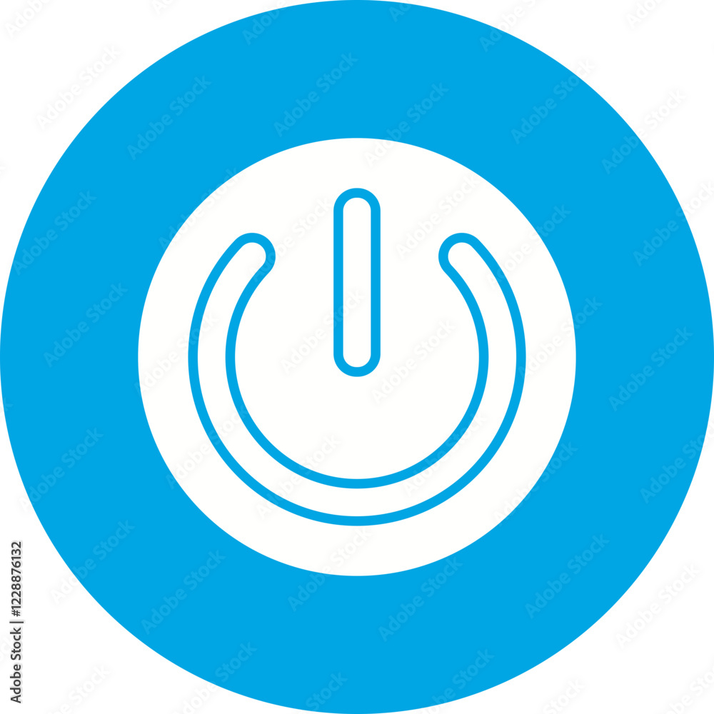 Power Button icon single vector illustration Power Button icon single vector illustration