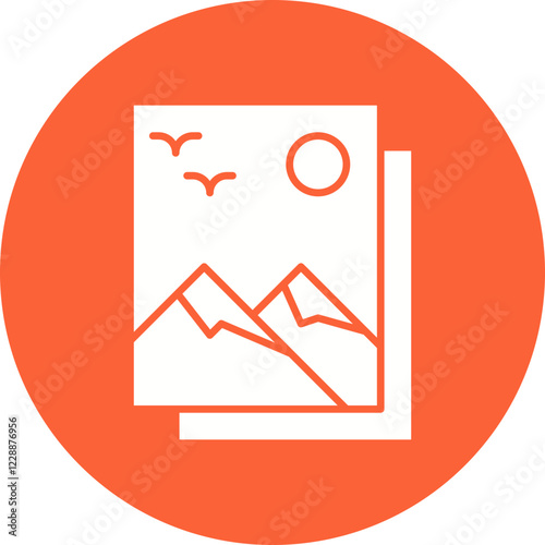 Picture icon single vector illustration
