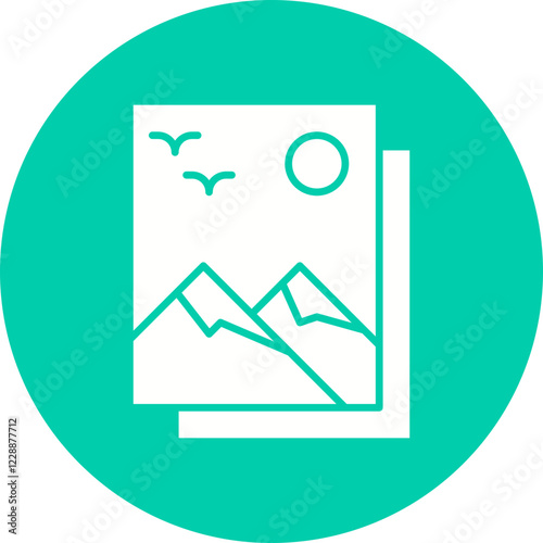Picture icon single vector illustration