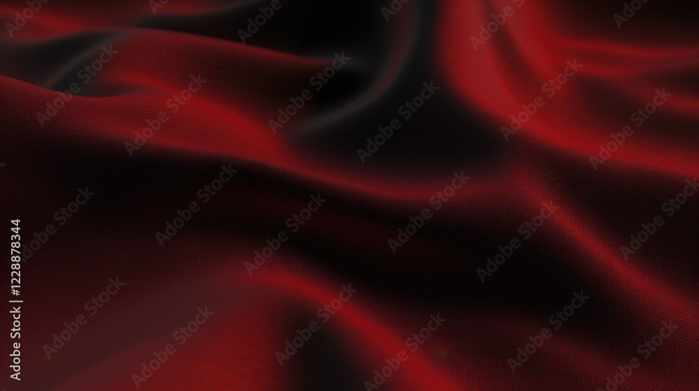 Obraz premium Dark Red Fabric Draped in Soft Waves