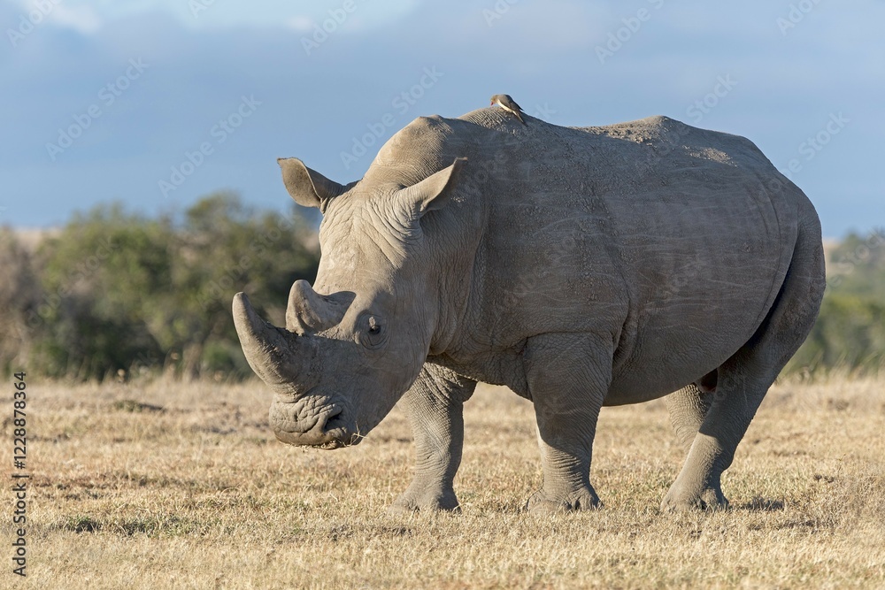Fototapeta premium White Rhinoceros (Ceratotherium simum), Ol Pejeta Reserve, Kenya, Africa