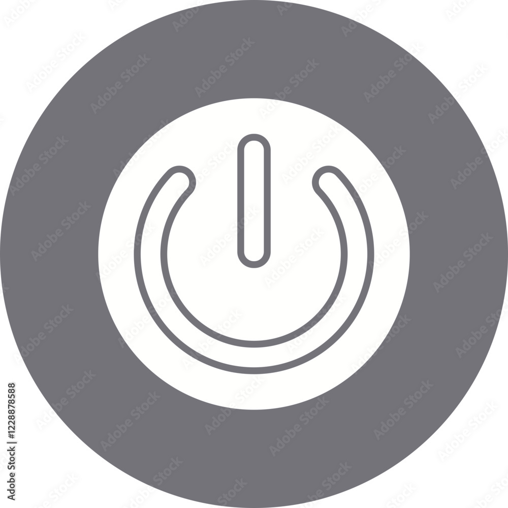 Power Button icon single vector illustration Power Button icon single vector illustration