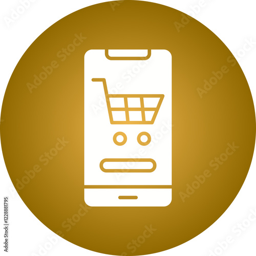 Mobile Shopping icon single vector illustration