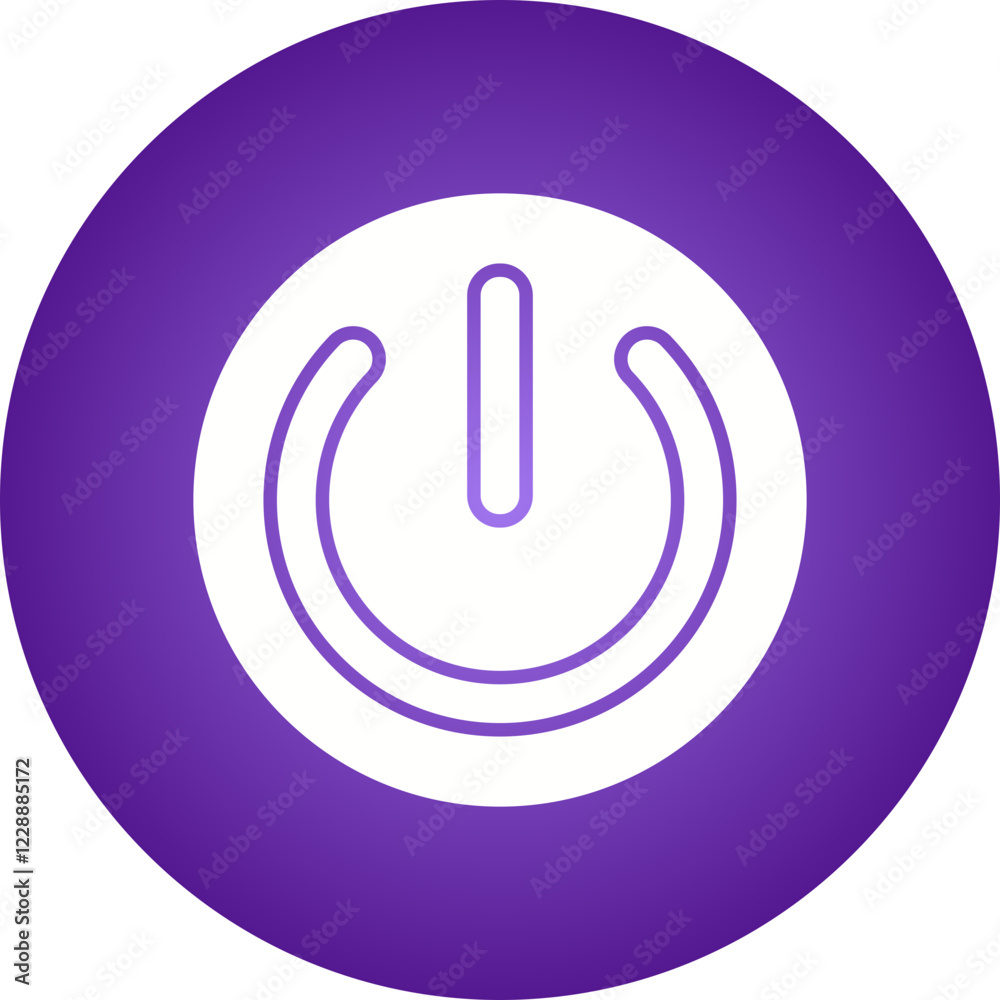 Power Button icon single vector illustration Power Button icon single vector illustration