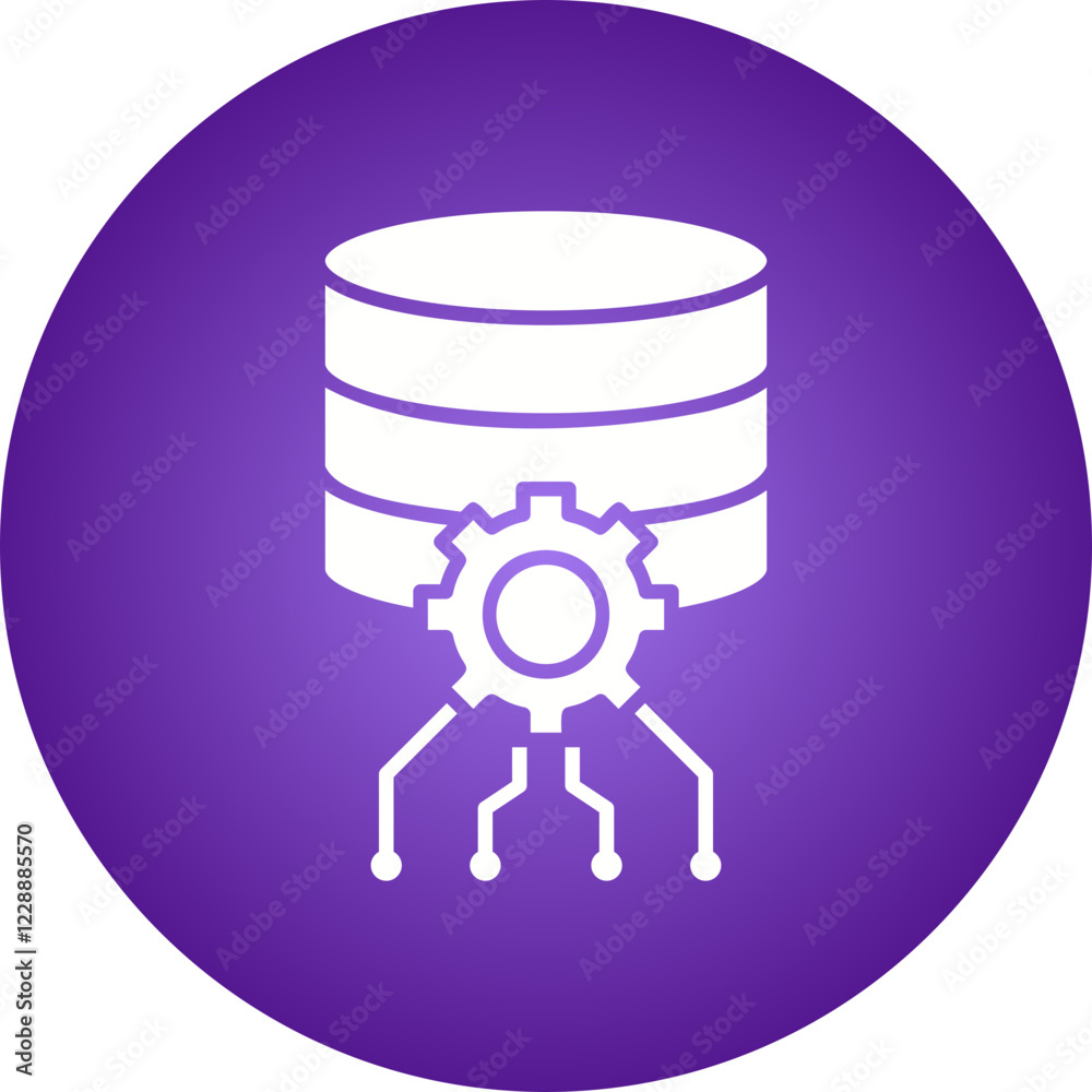 Database Settings icon single vector illustration Database Settings icon single vector illustration