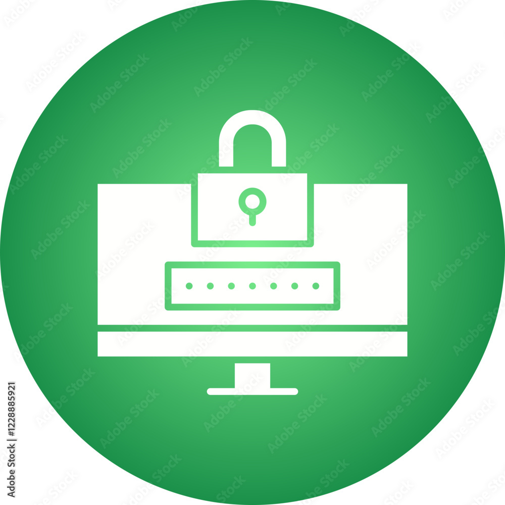 Locked System icon single vector illustration Locked System icon single vector illustration