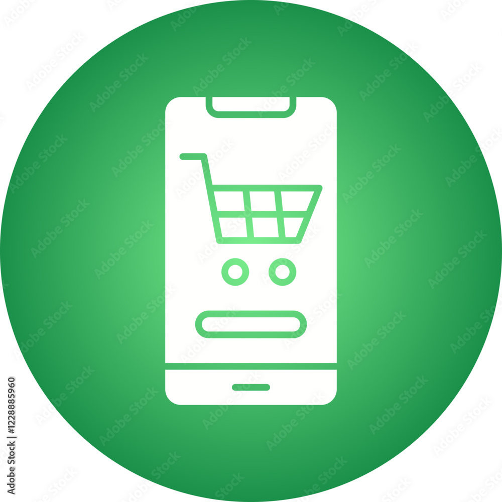 Mobile Shopping icon single vector illustration Mobile Shopping icon single vector illustration