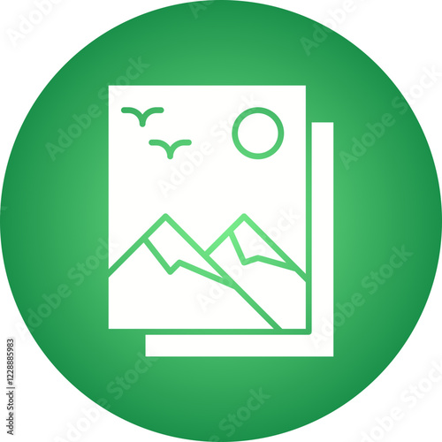 Picture icon single vector illustration