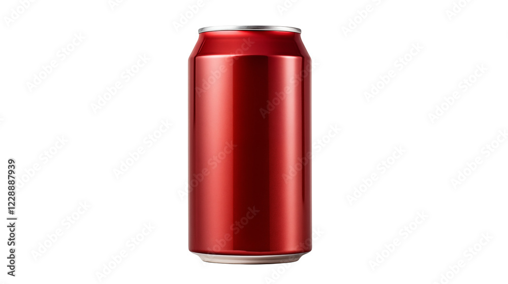 Red Aluminum Can Mockup for Beverage Branding and Design Red Aluminum Can Mockup for Beverage Branding and Design