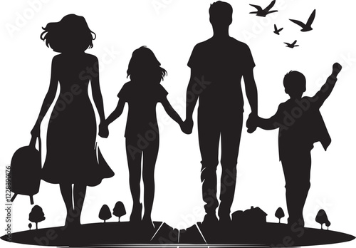silhouettes of people