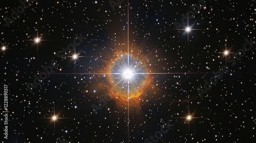 Bright Star Nebula Space Cosmic Background Astronomy