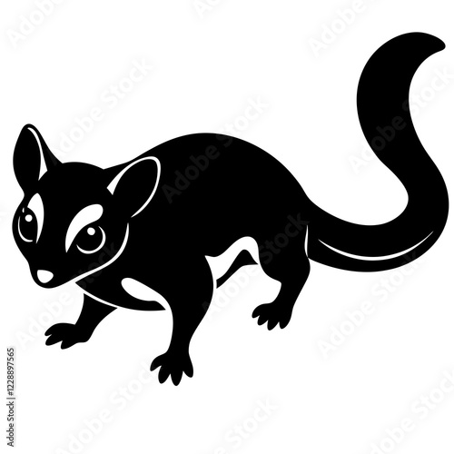 sugar glider  shillotte vector illustration