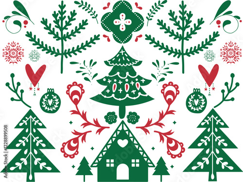 Xmas tree element Art & Illustration