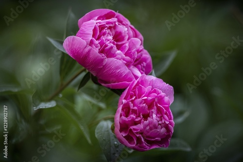 European peony (Paeonia officinalis), also true peony, peasant peony, garden peony, Germany, Europe