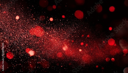 赤い粒子. Red Particles. AI generated.