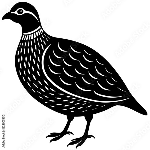 snibberquail silhouette vector illustration 