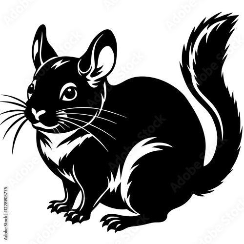 chinchilla silhouette vector illustration 