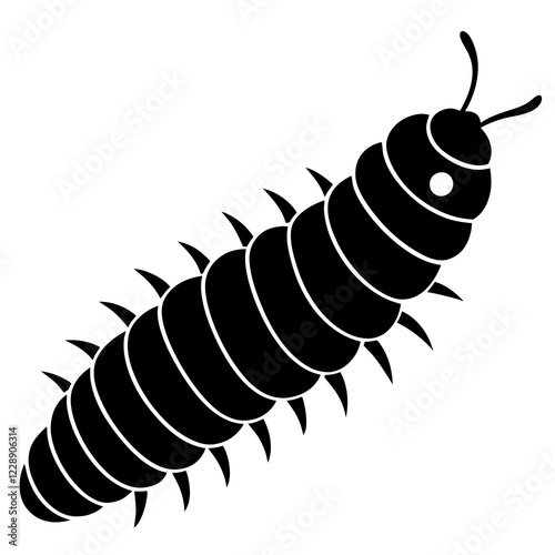 plopperpillar silhouette vector illustration 