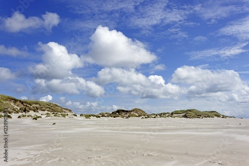 Foto Dunes with cloudy sky, Kniepsand, Amrum, North Frisia, Schleswig-Holstein, Germa