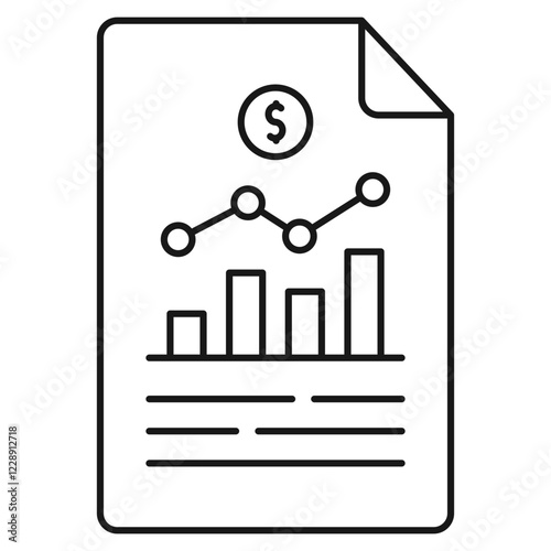 Financial icon on white background
