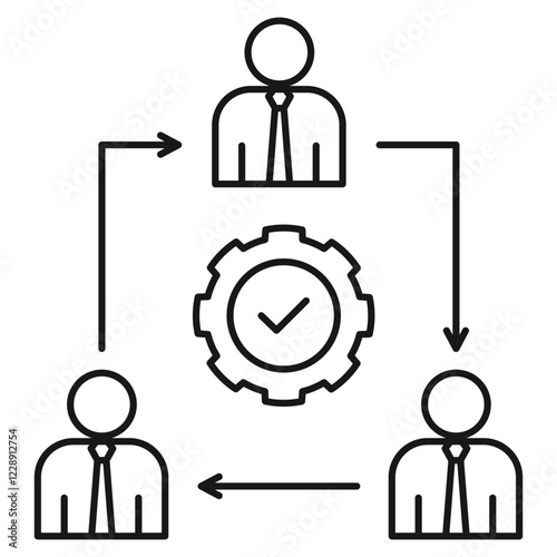 Coordination icon on white background