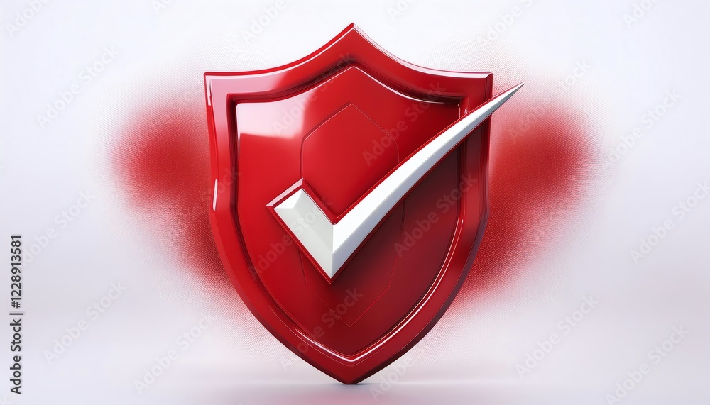 A stylized red shield with a white checkmark symbolizes security and approval, set against a light background. A stylized red shield with a white checkmark symbolizes security and approval, set against a light background.