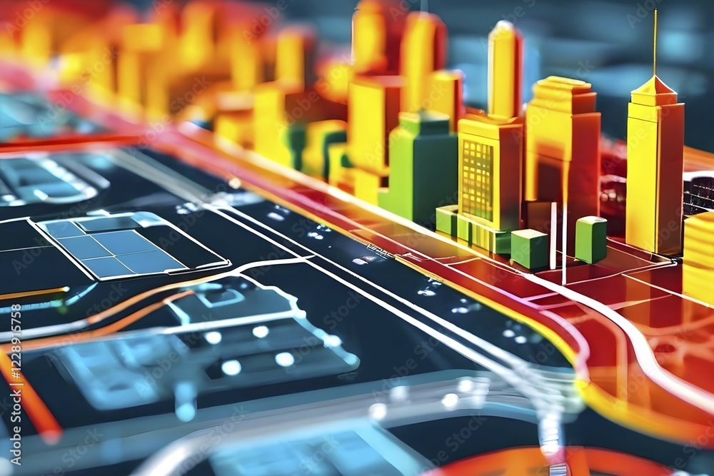 AI generated illustration of urban transit map wcag compliant color AI generated illustration of urban transit map wcag compliant color