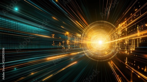 Dynamic light burst with vibrant energy flow.