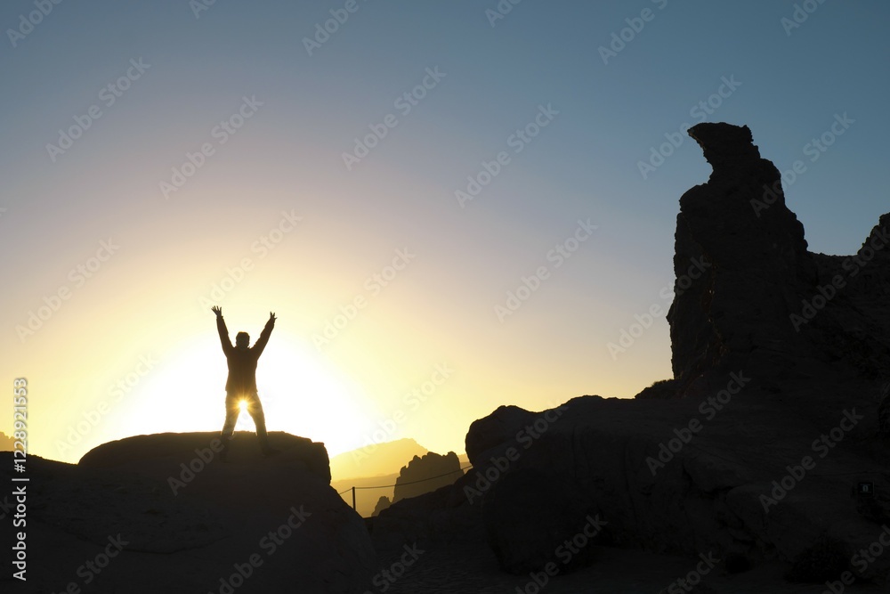 Sunset at the Los Roques de Garcia, Teide National Park, Tenerife, Canary Islands, Spain, Europe Sunset at the Los Roques de Garcia, Teide National Park, Tenerife, Canary Islands, Spain, Europe
