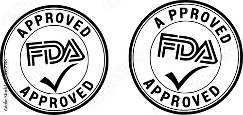 FDA Approved (Food and Drug Administration) icon, symbol, label, badge, logo, seal

